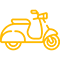 Icône représentant un cyclomoteur pour la catégorie permis cyclo AM